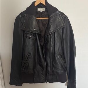 Pelle Studio Black Leather Motorcycle Jacket